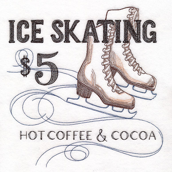 Winter Fun Market Sign - Ice Skating