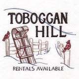 Winter Fun Market Sign - Toboggan Hill