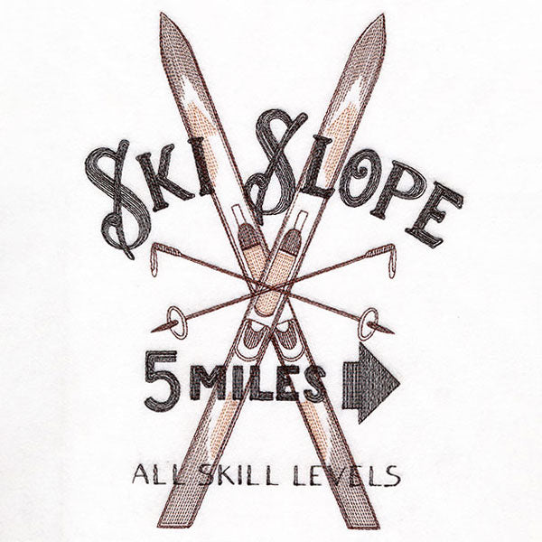 Winter Fun Market Sign - Ski Slope