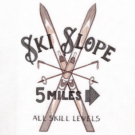 Winter Fun Market Sign - Ski Slope