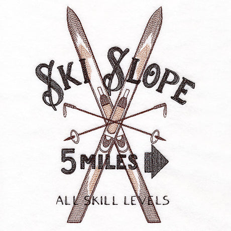 Winter Fun Market Sign - Ski Slope