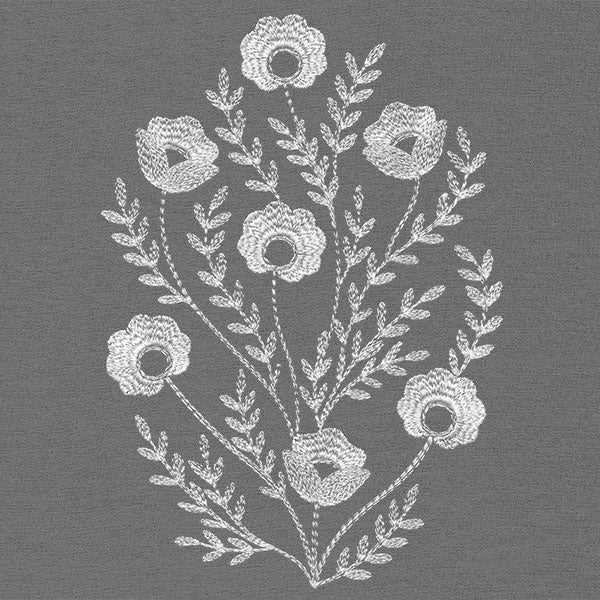 Embellished with Blooms Feature (Whitework)