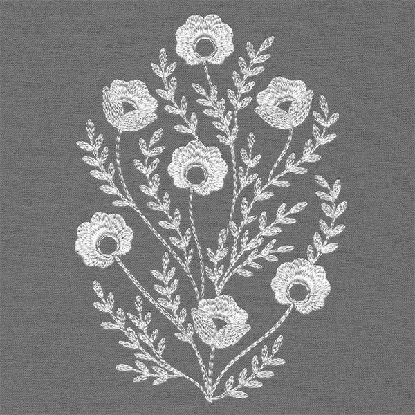 Embellished with Blooms Feature (Whitework)