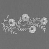 Embellished with Blooms Border (Whitework)