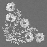 Embellished with Blooms Corner (Whitework)
