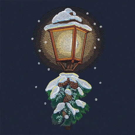 Winter Walk at Midnight Lamppost