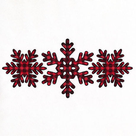 Buffalo Plaid Snowflake Trio