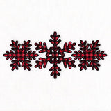 Buffalo Plaid Snowflake Trio