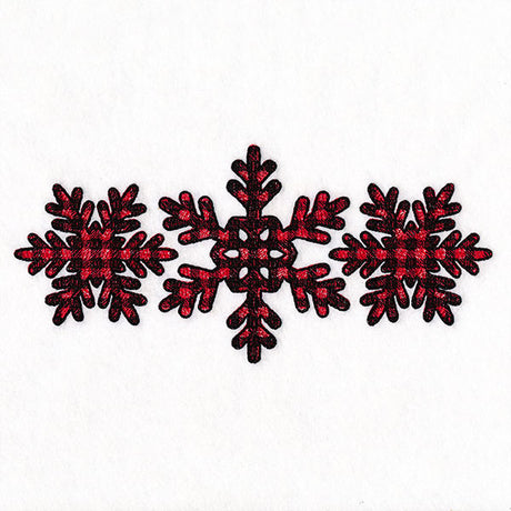 Buffalo Plaid Snowflake Trio