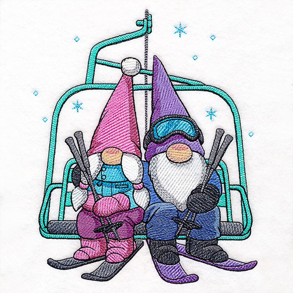Winter on the Ski Lift Gnomes