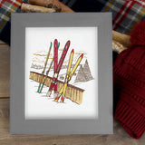 Winter on the Ski Slopes Sunset Scene