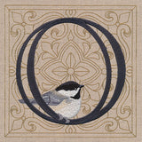 For the Love of Birds Square - Letter O & Chickadee