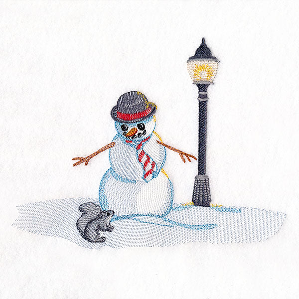 Magical Winter - Snowman in Bowler Hat