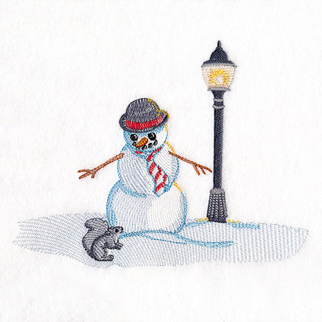 Magical Winter - Snowman in Bowler Hat