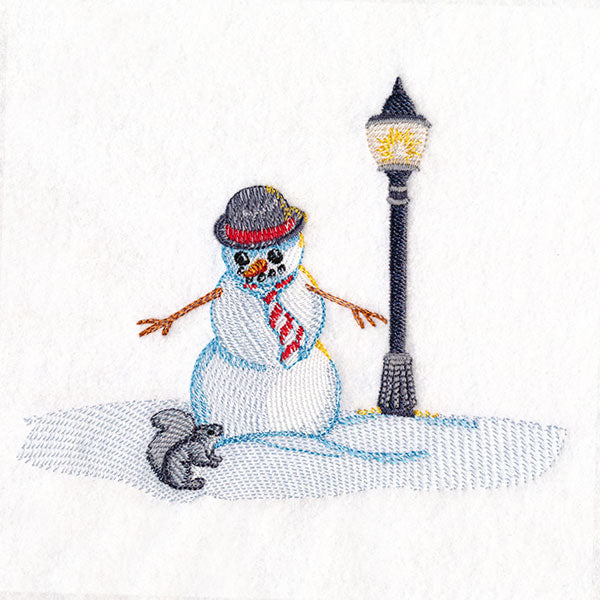 Magical Winter - Snowman in Bowler Hat