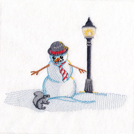 Magical Winter - Snowman in Bowler Hat