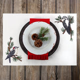 Downy Woodpecker on Branches Corner - Male