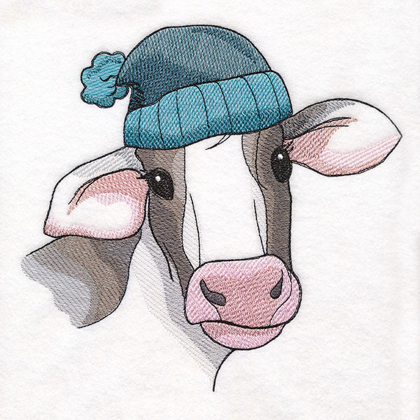 Bundled Up for Winter - Cow