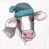 Bundled Up for Winter - Cow
