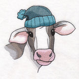 Bundled Up for Winter - Cow