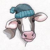 Bundled Up for Winter - Cow
