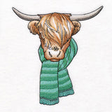 Bundled Up for Winter - Highland Cow