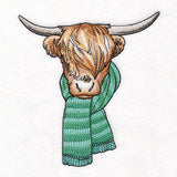 Bundled Up for Winter - Highland Cow