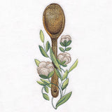 Charming Wooden Spoon & Cotton Feature