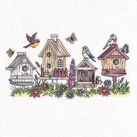 Birdhouse Block Party Border