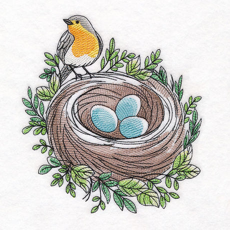 First Signs of Spring Robin & Nest