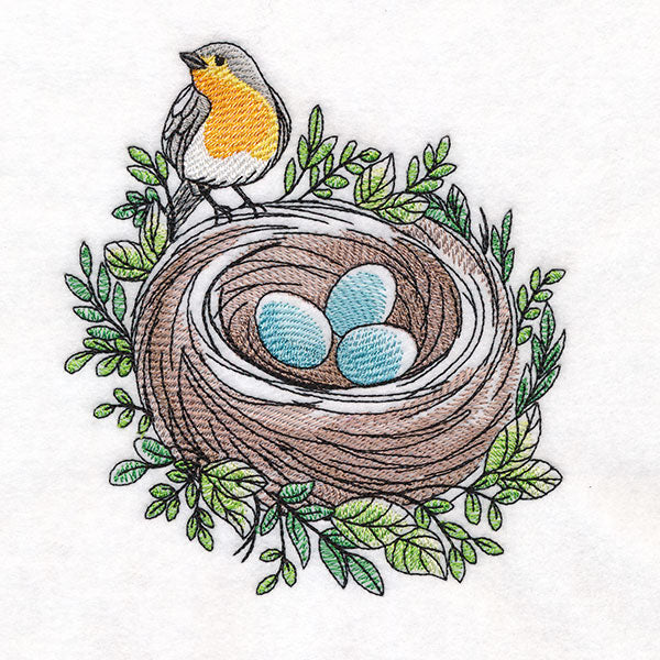 First Signs of Spring Robin & Nest