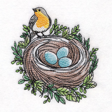 First Signs of Spring Robin & Nest