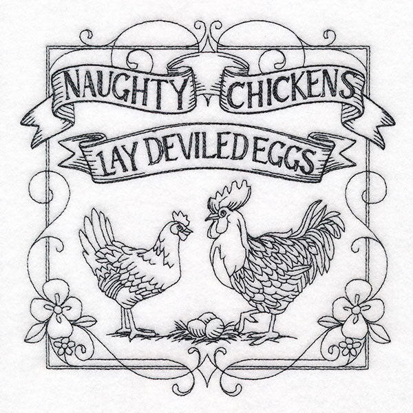 Naughty Chickens Lay Deviled Eggs