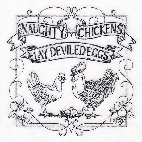 Naughty Chickens Lay Deviled Eggs