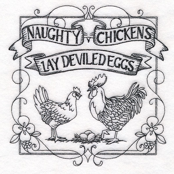 Naughty Chickens Lay Deviled Eggs