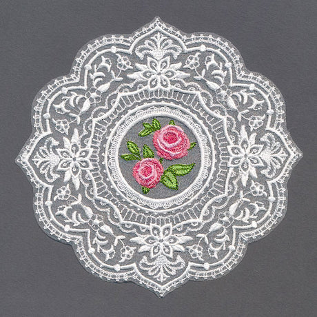 Dainty as Can Be Rose Doily (Organza)