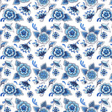 Perfectly Repeatable Delft Blue Flowers