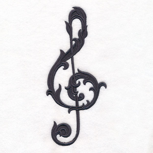 Baroque Filigree Treble Clef