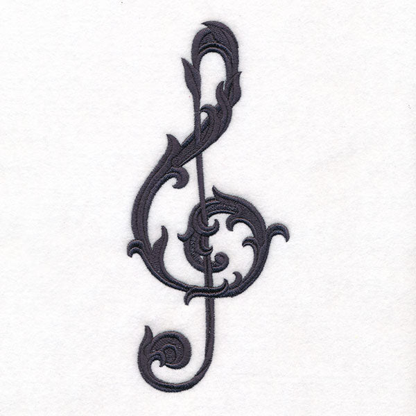 Baroque Filigree Treble Clef