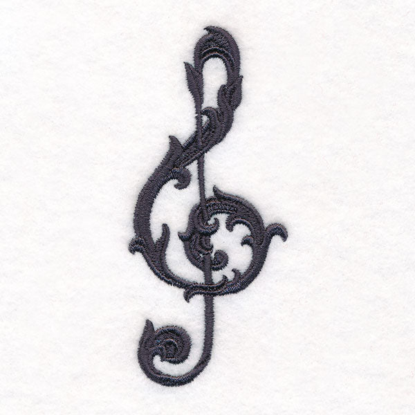 Baroque Filigree Treble Clef