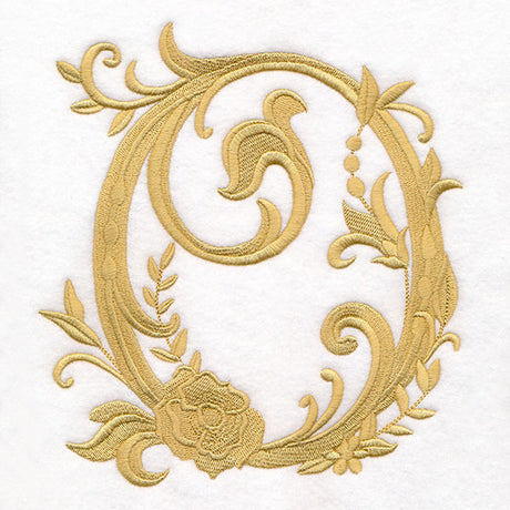 Baroque Filigree Letter in Bloom - O