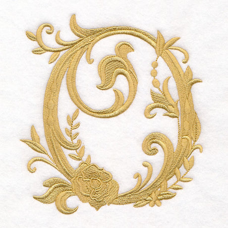 Baroque Filigree Letter in Bloom - O
