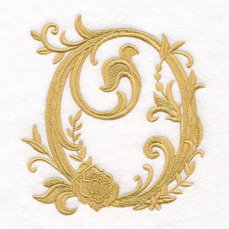 Baroque Filigree Letter in Bloom - O