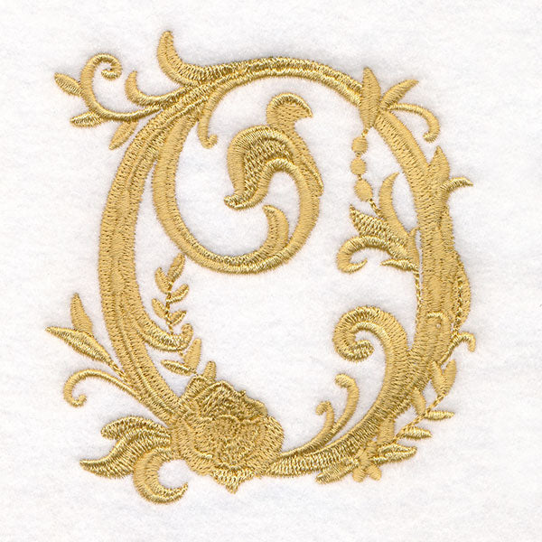 Baroque Filigree Letter in Bloom - O