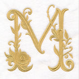 Baroque Filigree Letter in Bloom - M
