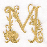 Baroque Filigree Letter in Bloom - M