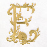 Baroque Filigree Letter in Bloom - E