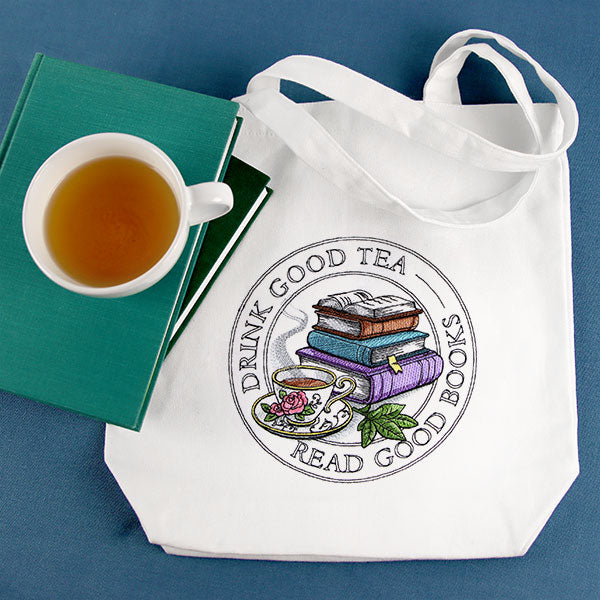 Drink Good Tea, Read Good Books Stamp