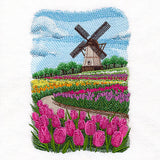 Adventure to Holland Tulip Windmill Scene