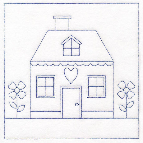 Cottage Nostalgia Quilting - House with Flowers (Double Run)
